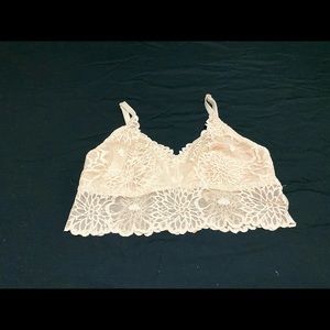 Pink lacy bralette